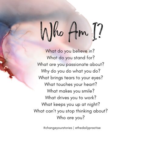 Rediscovering Yourself Questions, Identity Questions, Questions To Ask Yourself, Fun Questions To Ask, Life Questions, Daily Practices, Advice Quotes, Ask Yourself, Touching You