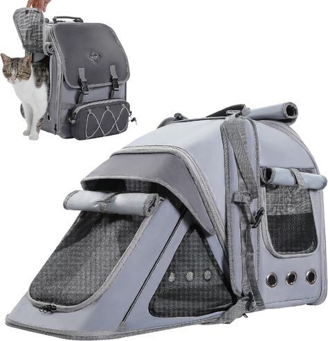 PAWZ Road Expandable Cat Carrier with Detachable Treat Pouch, Cat Backpack for Large Cats, Pet Carrier Backpack for Small Dogs Travel Hiking Camping : Amazon.ca: Pet Supplies Cat Travel Carrier, Pet Carrier Backpack, Cat Carrier Bag, Pet Backpack Carrier, Treat Pouch, Dog Camping, Cats Pet, Small Animal Supplies, Cat Backpack