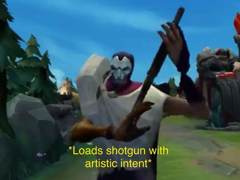 Jhin League Of Legends Memes, League Of Legends Jhin, Jhin League Of Legends, League Memes, Lol Champions, League Of Legends Memes, Church Aesthetic, Riot Games, Banner Gif