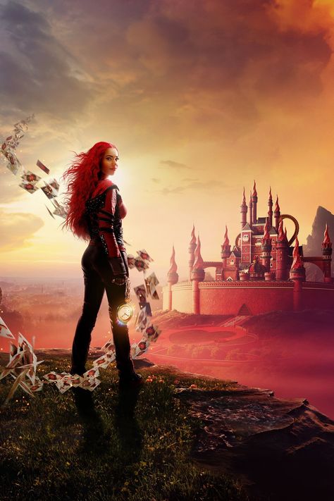 Descendants: The Rise of Red Posters Red Posters, Cinderella And Prince, Disney Poster, Cinderella And Prince Charming, Love You Cute, The Queen Of Hearts, The White Rabbit, Teenage Daughters, Disney Descendants