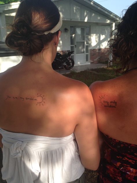 Mom and daughter tattoos. You are my sunshine my only sunshine You Are My Sunshine Ankle Tattoo, You Are Mt Sunshine Tattoos, U Are My Sunshine Tattoo, You Are My Sunshine Tattoo Mom Daughter, You Are My Sunshine Tattoo, My Sunshine Tattoo, Mom And Daughter Tattoos, Sunshine Tattoo, Mom Daughter Tattoos