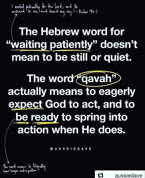 Waiting Patiently, Soli Deo Gloria, Hebrew Words, Scripture Study, Bible Knowledge, Bible Studies, Bible Encouragement, Scripture Quotes, Verse Quotes