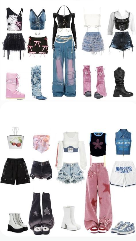 Cute Edgy Outfits, Korean Fashion Kpop Inspired Outfits, Korean Outfits Kpop, Casual Elegant Style, Outfit Kpop, Kpop Stage, Kpop Concert Outfit, Korean Fashion Kpop, Bts Inspired Outfits