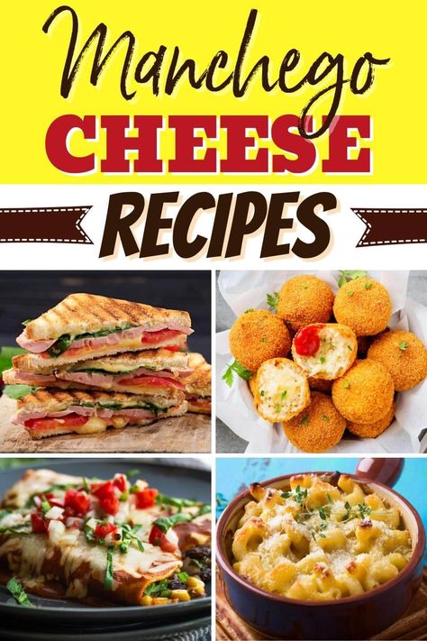 Expand your culinary horizons with these mouthwatering manchego cheese recipes! From enchiladas to Spanish carbonara, these dishes will surely make you drool. Pollo Manchego Recipe, Recipes With Manchego Cheese, Manchego Cheese Recipes, Manchego Recipes, Spanish Cheese, Dishes Recipe, Hispanic Recipes, Chef Club, Queso Manchego