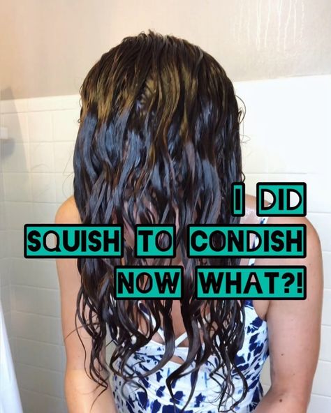 Alright guys! After my last SQUISH TO CONDISH video everyone was asking me... “And then what do I do?”🤷🏽‍♀️ . So here it is! 😆after STC I… Squish To Condish, Curly Girl Method, Wavy Curly Hair, Curly Hair Care, Curly Girl, Hair Videos, My Last, Hair Hacks, Hair Ideas