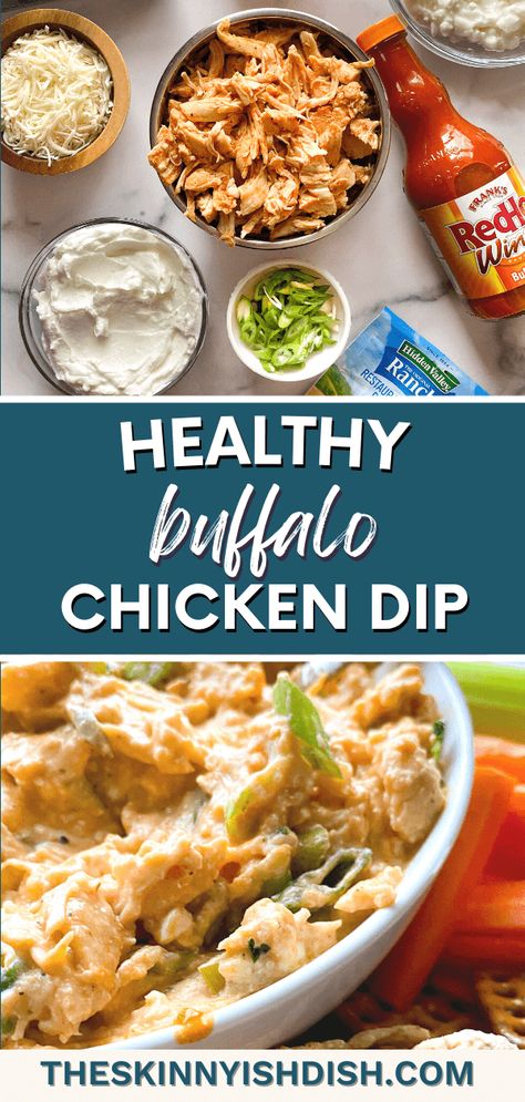 Pickles Buffalo Chicken Dip, Buffalo Chicken Dip No Ranch, Healthy Buffalo Chicken Dip Crock Pot, Buffalo Chicken Dip Healthy, Weight Watchers Buffalo Chicken Dip, Light Buffalo Chicken Dip, Buffalo Chicken Dip With Yogurt, Low Calorie Buffalo Chicken Dip, Easy Healthy Buffalo Chicken Dip