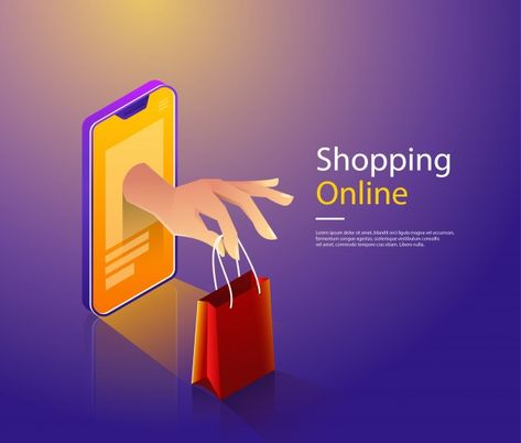 Mobile shopping flat vector concept Prem... | Premium Vector #Freepik #vector #business #sale #icon #hand Logo Online Shop, Inspiration Logo Design, 광고 디자인, Online Logo Design, Online Shop Design, Isometric Design, Online Logo, Shop Furniture, Mobile Shop