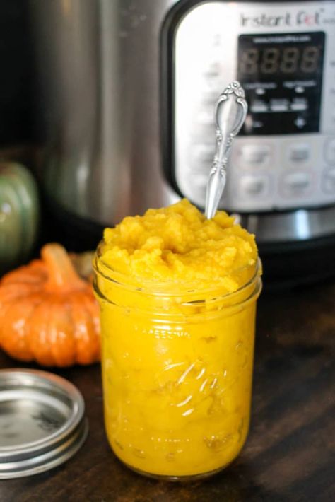 Learn the easiest way to make Pumpkin Puree from scratch using the Instant Pot! Use homemade pumpkin puree in all your favorite fall recipes! Make Pumpkin Puree, Instant Pot Pumpkin, Pumpkin Puree Recipes, Homemade Pumpkin Puree, Baby Puree Recipes, How To Make Pumpkin, Healthy Instant Pot Recipes, Organic Baby Food, Easy Instant Pot Recipes