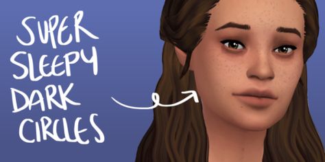 Kc-Sims  Dark Circles ;P     i think i put enough time into this to be happy with it… later i’ll figure out how to turn these into facepaints too but for now it’s under mouth crease !  with opacity options: 50%, 75% and 100% Sims 4 Dark Circles, Sims 4 Dark Circles Cc, Sims 4 Skin Details, Sims Challenge, Sims 4 Skin, Sims 4 Body Mods, Sims 4 Cc Skin, Sims 4 Cc Makeup, Sims 4 Mm Cc