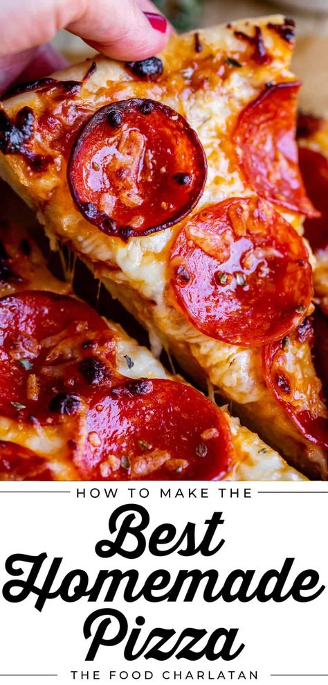 Easy Homemade Pizza Recipe, The Best Homemade Pizza, Homemade Pizza Recipe Easy, Homemade Pizza Recipe, Best Homemade Pizza, Pizza Sauce Recipe, Easy Homemade Pizza, Food Charlatan, Pizza Recipes Easy