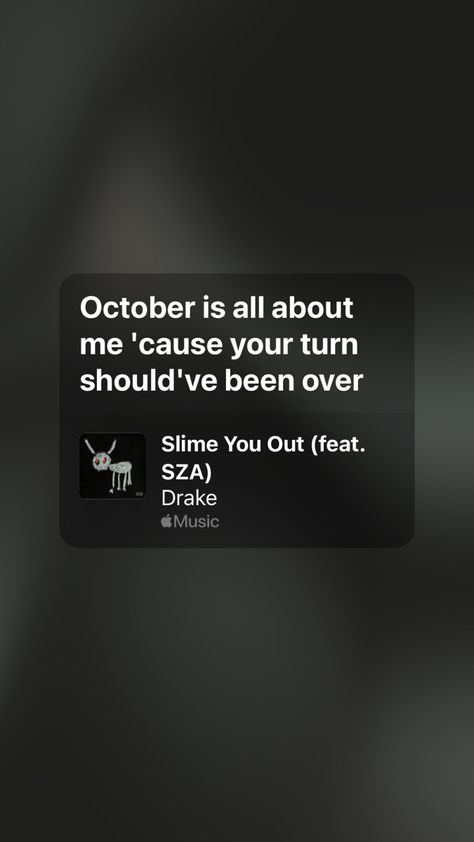 Drake Best Lyrics, Rnb Quotes Lyrics, October Is All About Me Drake, Drake Music Quotes, Slime You Out Drake Lyrics, Drake Lockscreen Lyrics, Partynextdoor Captions, Drake Quotes Wallpaper, Quotes Drake Lyrics