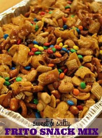 Sweet & Salty Frito Snack Mix for Game Day Chex Mix Recipes, Snack Mix Recipes, Game Day Snacks, Chex Mix, Salty Snacks, Game Day Food, Snack Mix, Be Prepared, Sweet And Salty