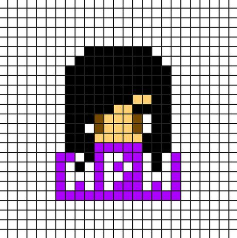 Aphmau Perler Beads, Magnet Ideas, Fuse Bead Patterns, Easy Pixel Art, Melty Beads, Kids Projects, Grid Paper, Bead Ideas, Bead Pattern