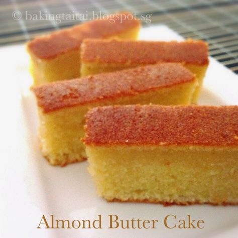 Do you love butter cakes? I don't quite always like it, but somehow I just can't resist this almond butter cake which is so fragrant a... Moist Butter Cake Recipe, Almond Butter Cake, Sugee Cake, Orange Butter Cake, Butter Cakes, Almond Butter Recipes, Almond Cake Recipe, Butter Cake Recipe, Recipe Cake