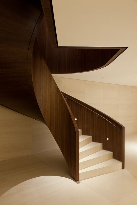 Kiko Salomão Elegant Stairs, Round Stairs, Stone Staircase, Sao Paolo, Interior Staircase, Escalier Design, Stair Handrail, Take The Stairs, Stair Lighting