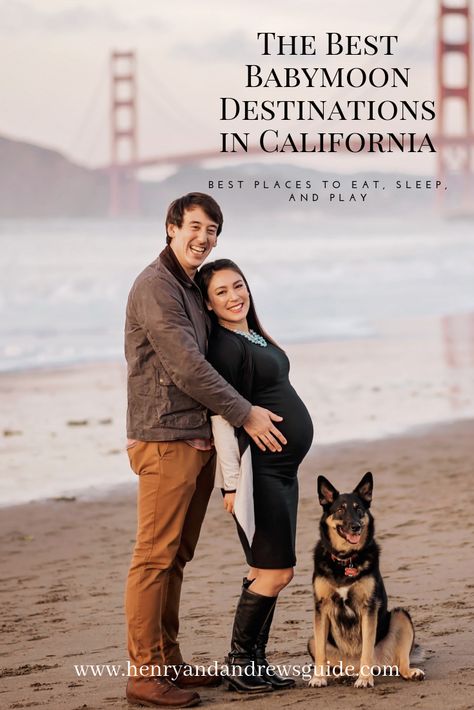 The Best California Babymoon Destinations | Henry and Andrew's Guide California Babymoon, Travel While Pregnant, Traveling While Pregnant, Beach Babymoon, Babymoon Ideas, Travelling While Pregnant, Babymoon Destinations, California Baby, Mountain Cabins