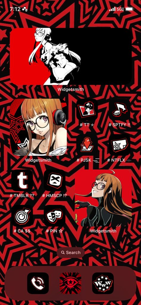 Sakura Homescreen, Futaba Sakura, Persona 5, Persona