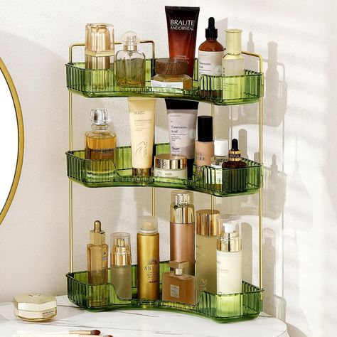 Bathroom Countertop Shelf, Bandeja Perfume, Makeup Storage Shelves, Bathroom Counter Organizer, Organize Bathroom Countertop, Counter Organizer, Bathroom Countertop Organizer, Perfume Organizer, Bathroom Counter Organization