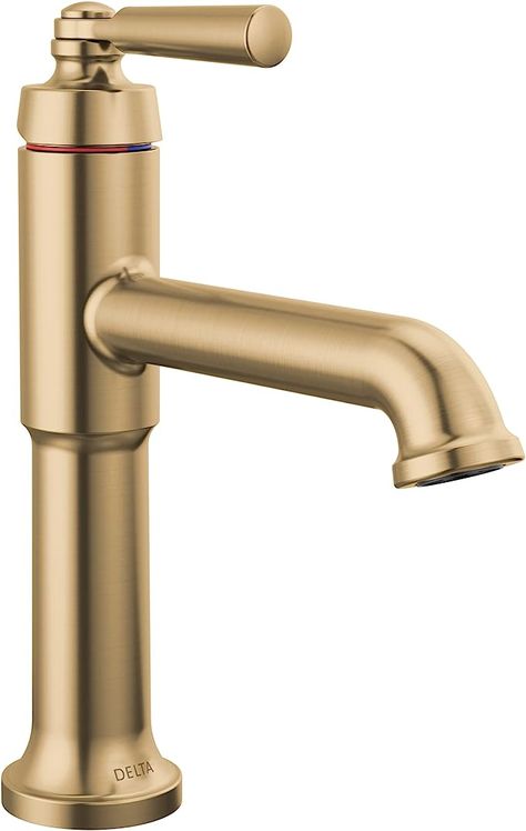 Delta Faucet Saylor Single Hole Bathroom Faucet, Gold Bathroom Faucet, Single Handle Bathroom Sink Faucet, Diamond Seal Technology, Drain Assembly, Champagne Bronze 536-CZMPU-DST - - Amazon.com Bathroom Technology, Gold Bathroom Faucet, Gold Faucet, Bath Collection, Single Handle Bathroom Faucet, Vanity Faucet, Single Hole Bathroom Faucet, Geometric Forms, Gold Bathroom