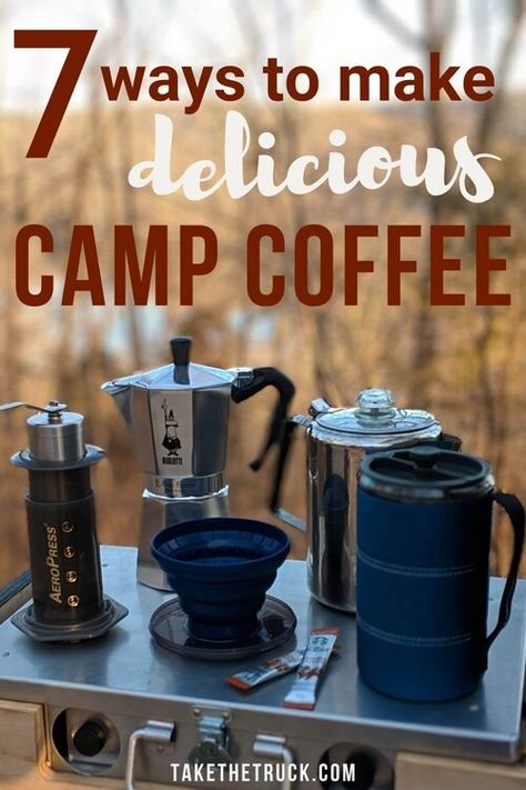 Camping Coffee Pot, Camping Coffee Maker, Camp Coffee, Ways To Make Coffee, Tent Camping Hacks, Camping Coffee, Easy Camping, Camp Cooking, How To Make Coffee