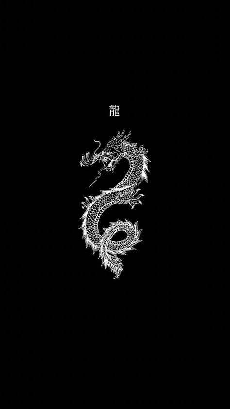 Black Wallpaper Dragon, Dragon Pfp Aesthetic, Aesthetic Wallpaper Dragon, Japanese Dragon Wallpaper, White Dragon Wallpaper, Black Dragon Wallpaper, White And Black Dragon, Dragon Wallpaper Aesthetic, Block Wallpapers