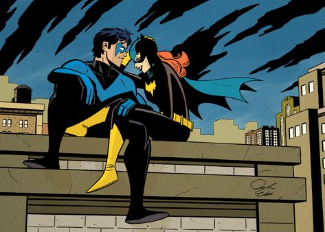 Batgirl And Nightwing, Nightwing And Batgirl, Dystopian Literature, Batgirl And Robin, Batman And Batgirl, Arte Dc Comics, Batman And Robin, Batman Family, Fan Comic