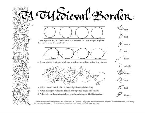 Medieval Border, Calligraphy Borders, Medieval Illumination, Medieval Manuscripts, Illustrated Manuscript, Beautiful Writing, Ornament Drawing, Illumination Art, Shotting Photo