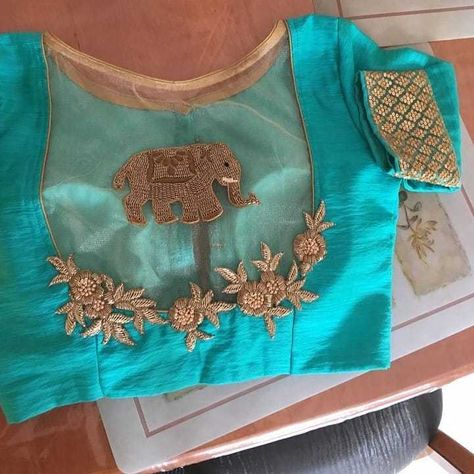 20  Blouse Designs For Silk Sarees [2019] | Best Picks Blouse Designs For Silk Sarees, Bridal Saree Blouse, Netted Blouse Designs, Blouse Lehenga, Blouse Designs Catalogue, Sari Design, Best Blouse Designs, Saree Blouse Neck Designs, Cutwork Blouse Designs