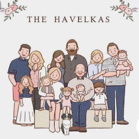 Family Drawing Illustration, Family Picture Drawing, Wallpaper Family, 가족 일러스트, Illustrated Family Portrait, Large Family Portraits, Family Portrait Drawing, Family Wallpaper, Illustration Family