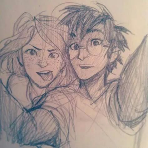 Harry And Ginny, Couple Drawing, Couple Sketch, Potter Art, Harry Potter Drawings, Cute Couple Drawings, Harry Potter Fan Art, Harry Potter Art, Harry Potter Fantastic Beasts