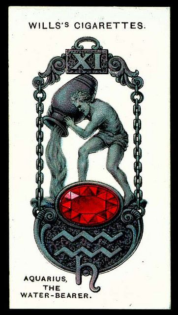 Cigarette Card - Aquarius, The Water Bearer Capricorn Constellation Tattoo, The Age Of Aquarius, Capricorn Constellation, Aquarius Art, The Water Bearer, Aquarius Tattoo, Zodiac Cards, Astrology Aquarius, Zodiac Aquarius