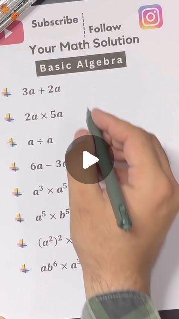 Your Math Solution on Instagram: "Basic algebra Follow for@more content  #mathematics #instagram" Maths Tricks, Algebra Help, Mental Math Tricks, Multiplication Tricks, Algebra Problems, Basic Algebra, Fraction Word Problems, Teaching Math Strategies, Math Genius