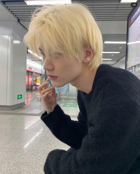 Korean Men, Blonde Hair, Blonde, Hair, Black