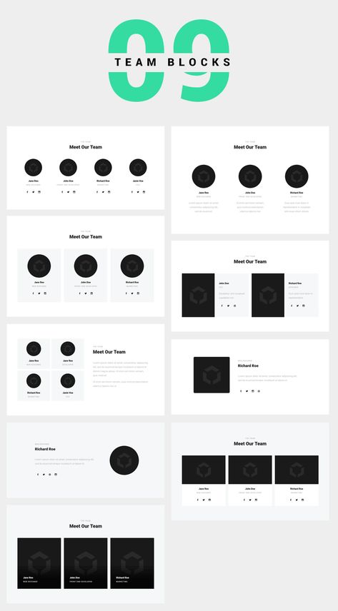 Team Page Website Design, Website Block Design, Website Team Page Design, Web Design Blocks, Team Website Page, Web Design Page Blocks, Website Team Page, Team Page Web Design, Team Members Design Layout