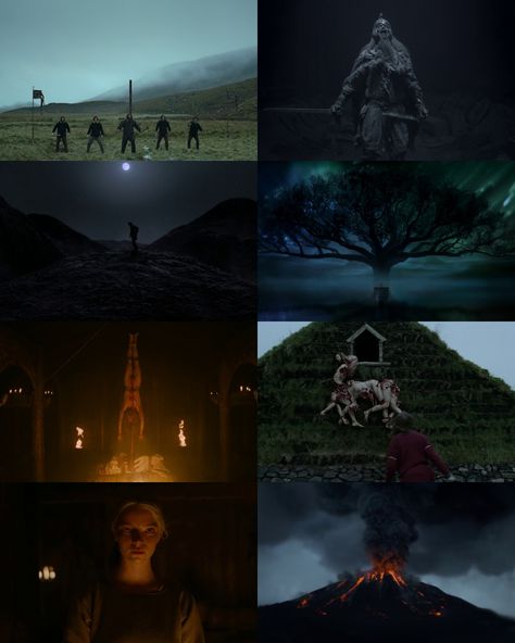 The Northman Cinematography, Fantasy Cinematography, Dark Cinematography, Robert Eggers, Cinematography Composition, Frame Composition, Imagenes Aesthetic, Folk Horror, The Northman