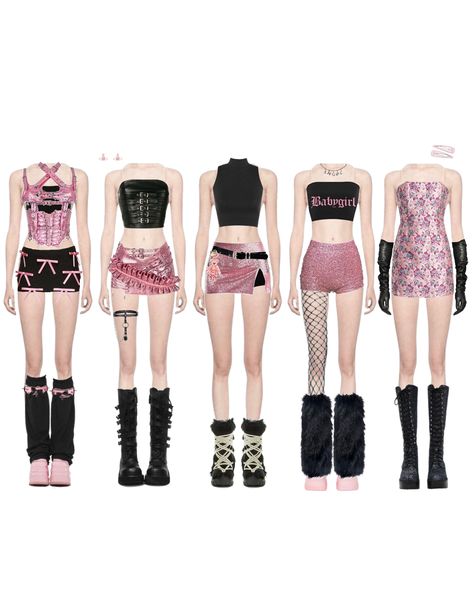 Polyvore Png, Blusas Crop Top, Outfit Ideas For Party, Korean Outfits Kpop, Kpop Concert Outfit, Preformance Outfits, Dancers Outfit, Concert Fashion, Kpop Group