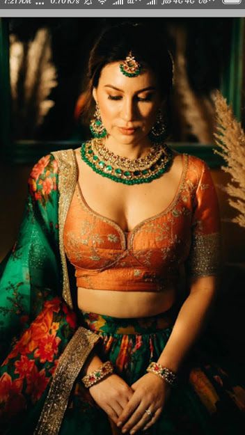 Photo - Google Photos Sabyasachi Bridal Lehenga, Sabyasachi Bridal, Orange Lehenga, Floral Digital Print, Lehenga Choli For Women, Choli For Women, Mehndi Ceremony, Wedding Lehenga Designs, Wedding Party Wear