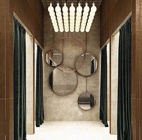 Modern Fitting Rooms Vstupná Hala, Design Café, Retail Store Design, Boutique Interior, Retail Interior, Store Interior, Shop Interiors, Boutique Design, Hotel Design