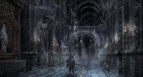 The Art Of Bloodborne Bloodborne Concept Art, Dark Souls Concept Art, Dark Alley, Bloodborne Art, Demon Souls, Dark Souls Art, Fantasy City, Bloodborne, Fantasy Places