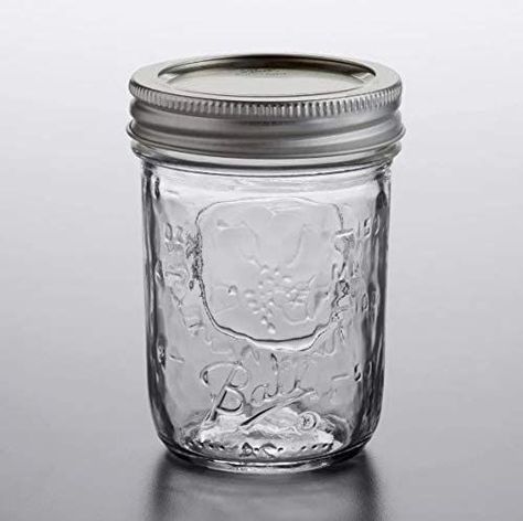 Ball Regular Mouth Canning Jar 8 oz. 12 pk Canning Storage, Ball Canning Jars, Kitchen Storage Canisters, Ball Logo, Canning Supplies, Dipping Sauces, Commercial Dishwasher, Canning Jar, Half Pint