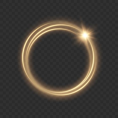 Light gold circle. round golden line lig... | Premium Vector #Freepik #vector #ring-light #light-circle #circle-effect #round-light Glow Logo, Light Circle, Circle Circle, Neon Effect, Golden Line, Circle Light, Golden Circle, Line Light, Round Light