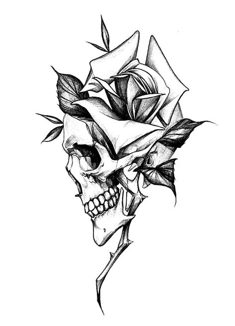 Skull And Rose Tattoo, Unique Tattoos For Men, Predator Alien Art, Clothes Art, Fantasy Tattoos, Geniale Tattoos, Hummingbird Tattoo, Unique Tattoo Designs, Alien Art