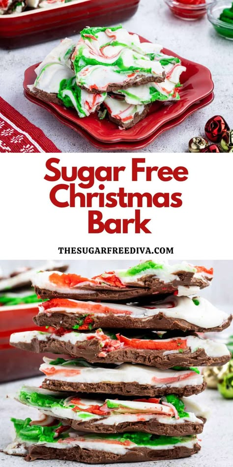 Sugar Free Christmas Treats, Sugar Free Candy Recipes, Sugar Free Christmas Cookies, Cookie Martini, Sugar Free Cookie Recipes, Sugar Free Desserts Easy, Christmas Bark, Healthier Treats, Sugar Free Baking