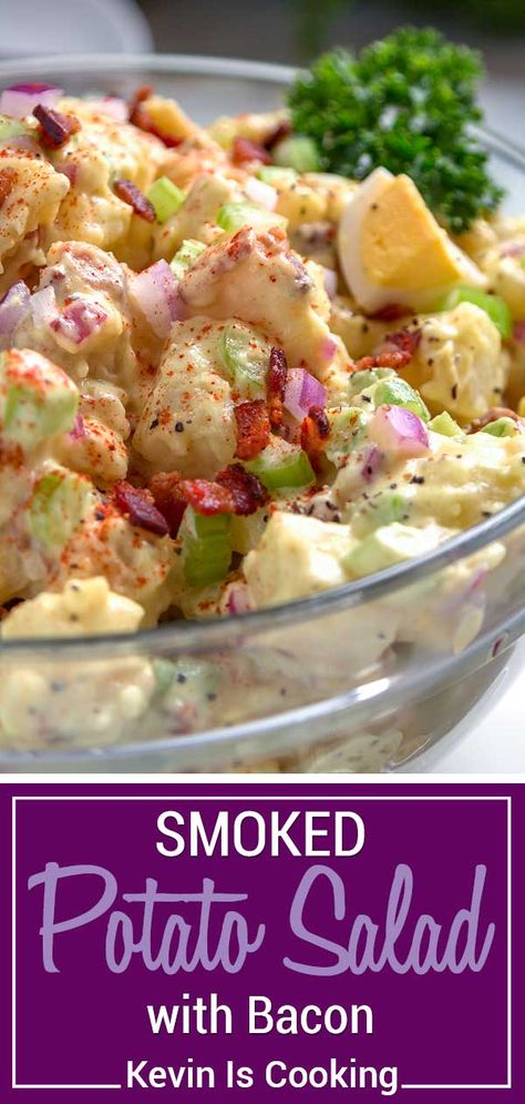 Smoked Potato Salad In Smoker, Smokehouse Potato Salad, Smoked Vegetables Recipes, Smoked Chicken Dinner Sides, Sides For Smoked Ham, Smoked Chicken Sides Dishes, Smoked Casserole Recipes, Sides For Smoked Meat, Smoked Sides Dishes