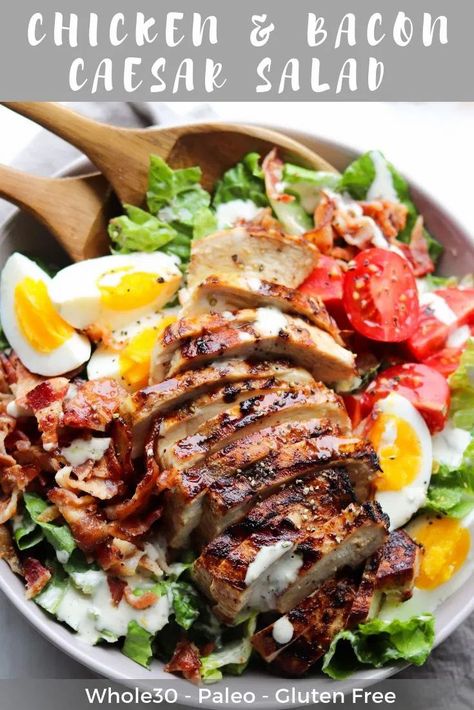 Nutritional Yeast Recipes, Chicken And Bacon, Broccoli Salad Bacon, Whole30 Chicken, Salad With Chicken, Marinating Chicken Breast, Caesar Salad Recipe, Grape Salad, Bacon Salad