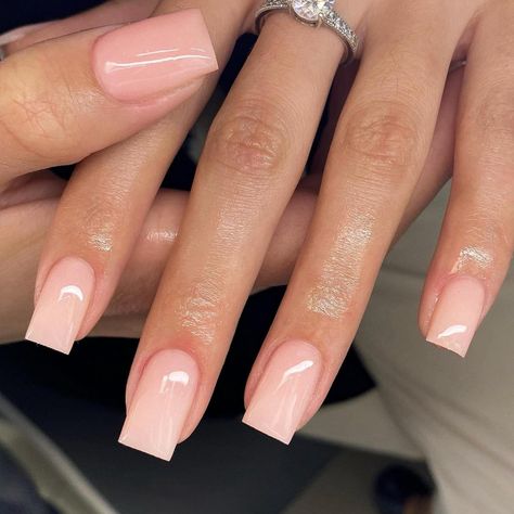 Hot May Nail Designs for Your Summer Look Dominican Nails, Fake Acrylic Nails, Pink Tip Nails, Pink Press On Nails, Soft Pink Nails, Nail Shades, Square Press On Nails, Neutral Nail, Long Square Nails