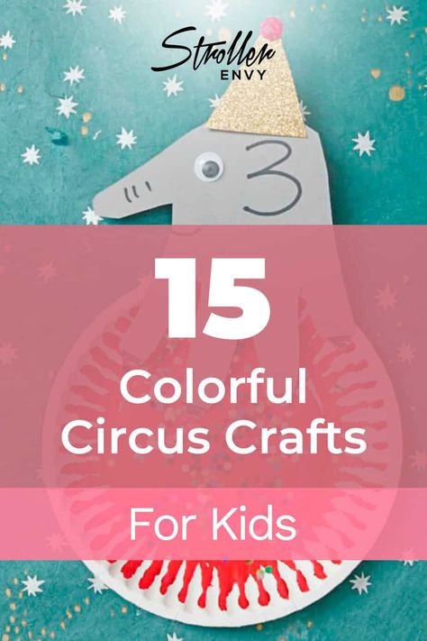 Do your kids love the circus? If so, they will love these fun and easy circus crafts! These fun crafts are bright and colorful - just like the circus. They are also easy to make and use minimal ordinary supplies. Circus Theme Crafts For Infants, Circus Ideas For Preschool, Circus Theme Activities For Toddlers, Circus Animals Crafts, Circus Prek Activities, Circus Themed Crafts For Kids, Carnival Themed Crafts For Kids, Circus Animals Crafts Preschool, Circus Theme Crafts Preschool