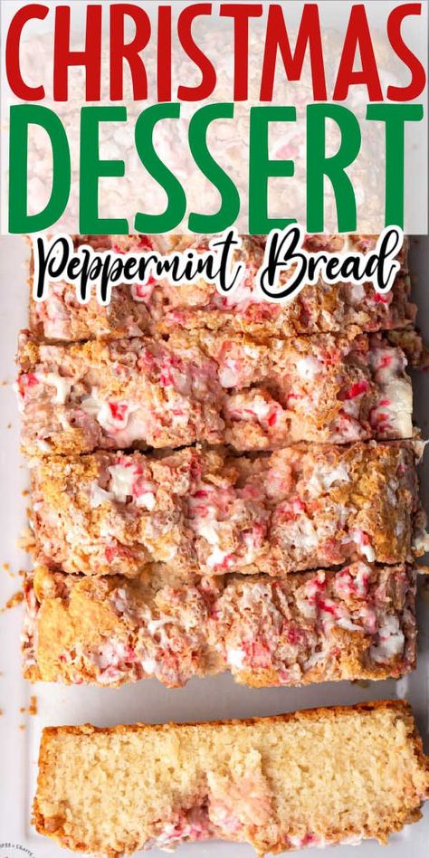 Experience the delight of making Peppermint Ice Cream Bread, a simple yet moist dessert bread perfect for peppermint lovers. Peppermint Bread Recipes, Peppermint Bread, Cream Bread Recipe, Pepper Mint, Ice Cream Bread, Cream Bread, Peppermint Ice Cream, Christmas Dessert Table, Candy Ideas