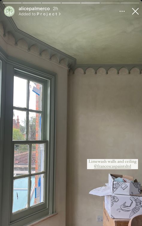 Roman Clay Ceiling, Wall Trim Moulding, Roman Clay Walls, Wall Trim Molding, Clay Walls, Roman Clay, Limewash Walls, Bedroom Concept, Trim Moulding