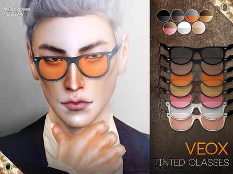 Glasses with tinted lenses in 7 colors.  Found in TSR Category 'Sims 4 Female Glasses' Sims Videos, Tinted Glasses, Yellow Sunglasses, The Sims 4 Download, Sims 4 Downloads, Sims Four, Kids Glasses, Best Sims, Sims Community